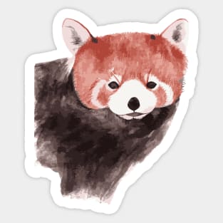 Watercolor Red Panda portrait Sticker